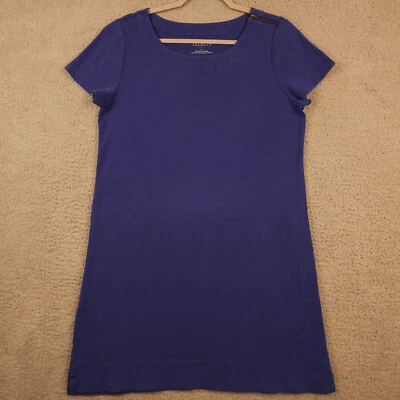 Vestido Camisa Talbots Mujer Medio Azul Algodón Cremallera Hombro Informal Costa Playa Foto 1 de 4