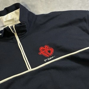 Pullover vintage FUBU para hombre XXL deletreado 1/4 cremallera hip hop ropa de calle hecha en EE. UU. - Imagen 1 de 7