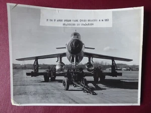 FOTO FLUGZEUG FLUGZEUG REPUBLIK F-84F THUNDERSTREAK SAINT DIXIER 1956 ARMEE LUFT - Bild 1 von 2