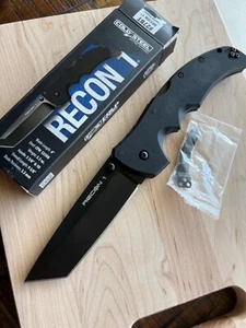 Cold Steel Recon 1 Folding Knife Black 4" S35VN Steel Tanto Blade - Picture 1 of 7