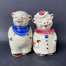 Vintage SHAWNEE #5 SMILEY & WINNIE PIG 5" Large Range Top Salt & Pepper Shakers