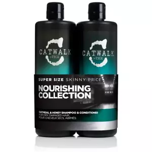 TIGI Catwalk Oatmeal Honey Shampoo Conditioner Pack 2 for Damaged Hair 1.5L - Picture 1 of 3