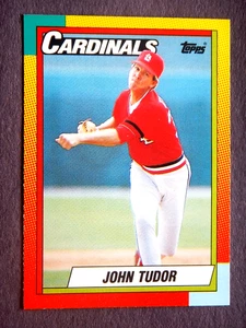 Carta Baseball John Tudor #124T Topps Traded 1990 (St Louis Cardinals) - Foto 1 di 2