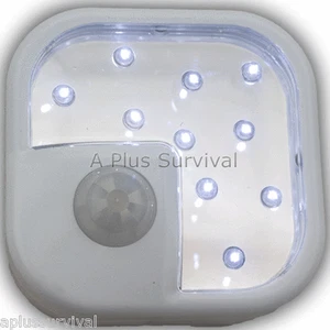 Lámpara de luz con sensor de movimiento inalámbrico 10 bombillas LED brillantes seguridad supervivencia - Imagen 1 de 1