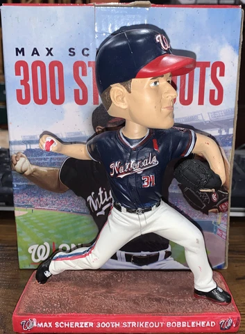 2019 Max Scherzer 300 Strikeouts Bobblehead SGA Washington Nationals Mets Cover