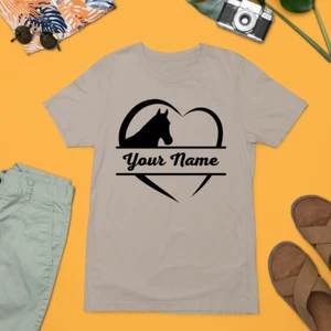 Personalised Your Name T-shirt Horse Riding Equestrian Lovers Funny Gifts - Picture 1 of 22