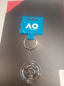 Australian Open Tennis Metal Logo Spinning Keyring - AO Grand Slam Melbourne - Picture 1 of 2