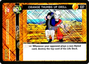 DBZ Dragon Ball Z TCG Panini Perfection C37 Thumbs Up Drill Foil - Picture 1 of 1
