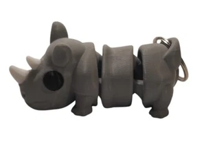Rhino Keychain 3D Printed - Picture 1 of 3