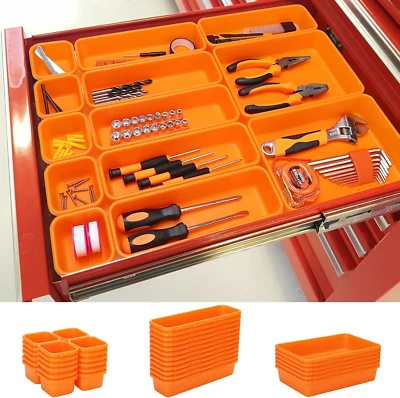 42 Pack Tool Box Organizer Tool Tray Dividers, Rolling Tool Chest Cart Cabinet W - Image 1 of 4