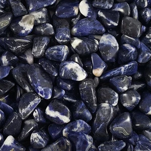 Sodalite small Tumblestone 10-25mm & gift bag x2 supplied Clarity throat chakra - Picture 1 of 2
