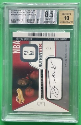 2003-04 Fleer Authentix Dwyane Wade /325 RC Rookie BGS 8.5 - Image 1 of 3