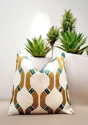 Decorative Geometric Embroidered Cushion Covers 45x45cm - Image 1 of 4