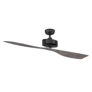 Alderbrook 60 In. Indoor Matte Black Ceiling Fan with Remote Control - Picture 1 of 10