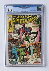 Amazing Spider-man #91, CGC 8.5, Funeral Of Captain Stacy - Imagen 1 de 4