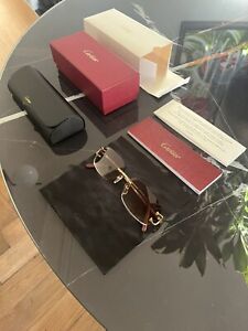 Cartier Piccadilly brown Big C Rimless CT0330S
