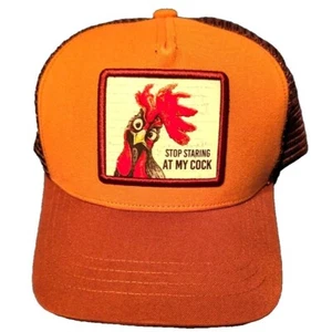 Trucker funny baseball cap "Stop staring at my cock" NIB - Picture 1 of 4