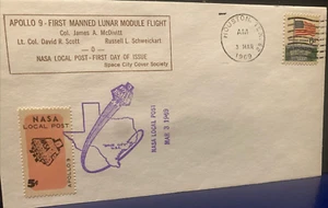 Local Post Space Cover SCCS Cachet 1st Manned Lunar Module Flight 1969 Apollo 9 - Picture 1 of 6