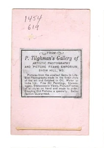 TINTYPE IN PAPER MAT WITH PHOTOGRAPHER’S LABEL –TILGHAM’S GALLERY SNOW HILL MD - Picture 1 of 2