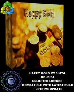 Happy Gold Metatrader Expert Advisor Auto Trading Forex Robot MT4 v2.0 unlimited - Photo 1/8