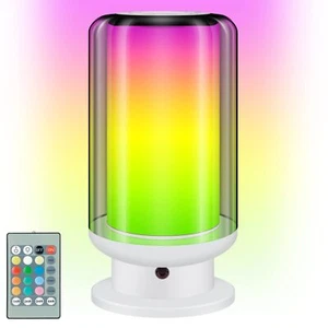 Bedside Table Lamp Kids With Remote Color Changing Desktop Led Light With Timer  - Picture 1 of 7