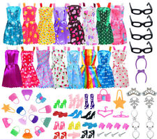 Barbie Doll Clothes Bundle Dresses Shoes Set Lot Accessories Girl Toy Gift