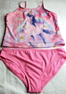 Wonder Nation Girl's Unicorn Tankini Swimsuit UPF 50+ Size XXL (18) - Picture 1 of 5