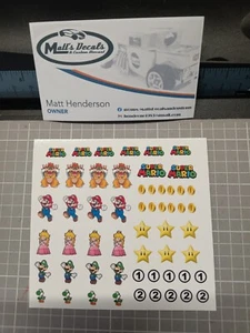 1/64 für Hot Wheels Wasserrutsche Aufkleber Super Mario Bros MADE IN THE USA! - Bild 1 von 1