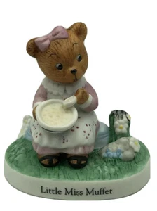 Nursery Rhyme Bears Bronson Stevenson Figurine Porcelain Miss Muffet - Picture 1 of 10