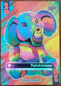 2021 UD GOODWIN CHAMPIONS PLAYING CARDS ANIMATION 2 HEARTS TWINKLETOES CARD NM - Picture 1 of 2