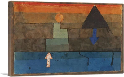Impresión artística en lienzo azul y naranja de 1924 de Paul Klee Foto 1 de 4