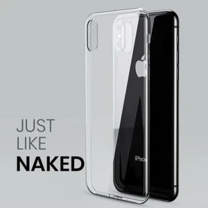 Naked Clear Case Shockproof Back Bumper Cover For iPhone 15 14 13 12 Pro Max XR - Picture 1 of 13