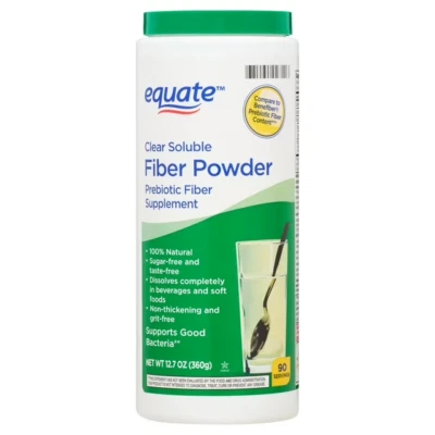 Equate Clear Soluble Fiber Powder 12.3 oz Free Shipping WW compare to benefiber - Image 1 of 4