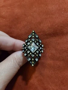 Swarovski swan signed crystal ring 58 - Picture 1 of 3