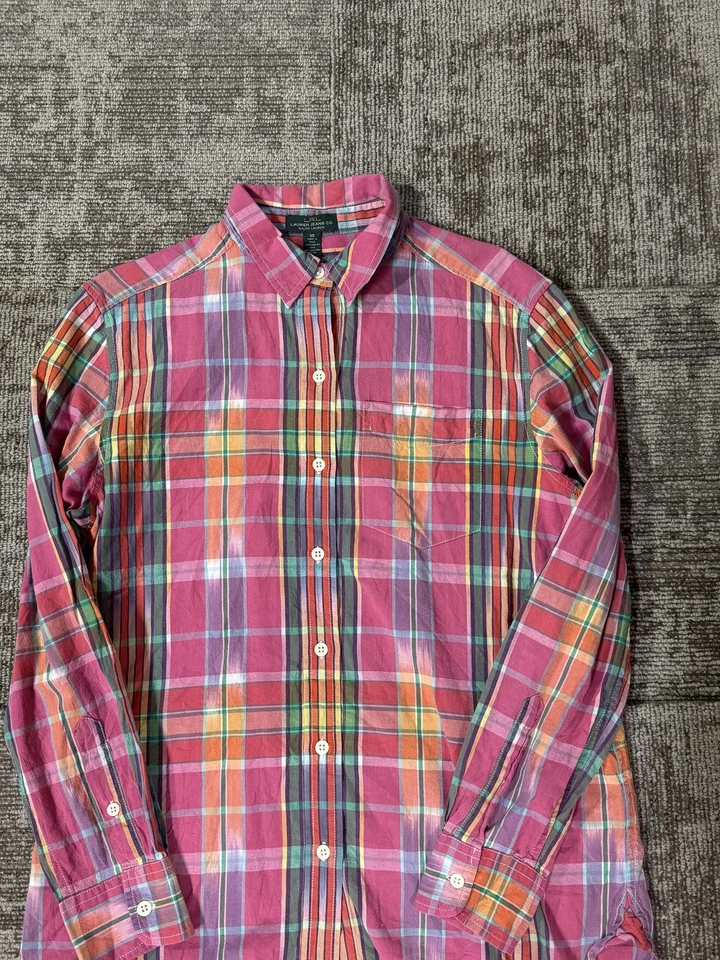 Lauren Jeans Co. Ralph Lauren Men's Button-Up Shirt XS Pink Multi-Colour Plaid - Image 1 of 4