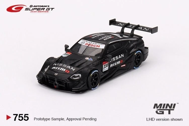 MINI-GT MGT00755-L NISSAN Z NISMO N 230 PRESENTATION GT500 SUPER GT 2021 - BLACK