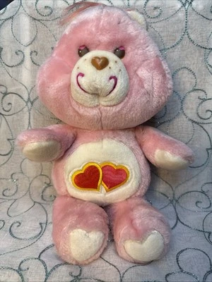 Vintage Care Bears Kenner 1983 Love A Lot Bear 13” Plush Stuffed Animal - Image 1 of 4