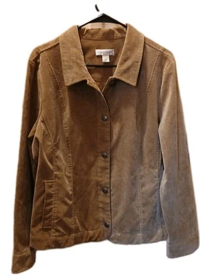 Chaqueta Blazer Christopher & Banks Mujer Talla XL Marrón Pana Oficina Informal Otoño Foto 1 de 4