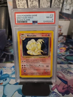 Ninetales Black Flame Error Holo Rare Pokemon Card PSA 8 Graded - Image 1 of 2
