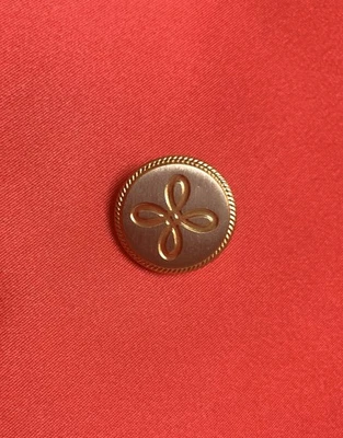 Johnny Carson Designer Logo Button. Size 7/8” shank button. - Image 1 of 2