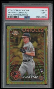2024 Topps Chrome #RR-15 Heston Kjerstad Topps Chrome Radiating Rookies PSA 9 - Picture 1 of 2