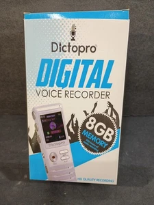 Dictopro 8GB Digital Voice Activated Recorder - White in box - Picture 1 of 14