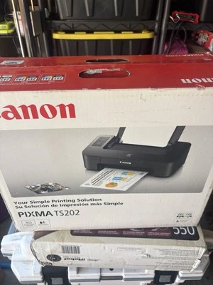 Canon PIXMA TS202 Inkjet Printer black Factory sealed NEW IN BOX = INK 243 & 244 - Image 1 of 4