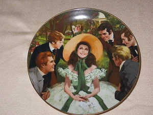 "Scarlett & Her Suitors" Collector Plate #84-G20-11 "Gone With The Wind" - Picture 1 of 4