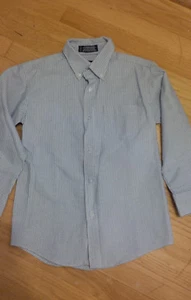 NEW - ARROW - Boys Dress Shirt - Long Sleeve - Blue/ White striped - Size 10 - Picture 1 of 5