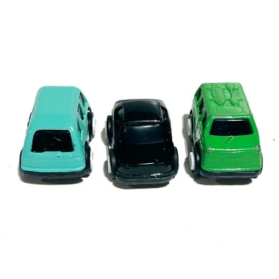 Schylling Miniature Die Cast Model Toy Cars Green Black Cyan Blue Van Pull Back - Изображение 1 из 4