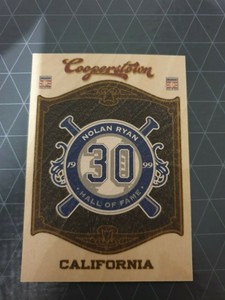 2012 Panini Cooperstown Hall Of Fame Induction card #27 Nolan Ryan