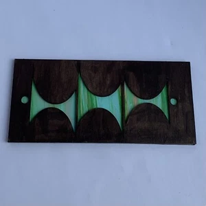 Mid Century Sofa Size Wall Art 1:12 Scale Dollhouse Miniature Wood Plaque - Picture 1 of 6