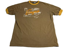 *** Vintage Enyce 1996 T-Shirt 4XL XXXXL Brown Embroidered Logo Tee Short Sleeve