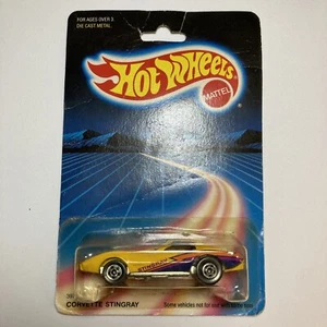 Tarjeta de transición Hot Wheels 1988 Corvette Stingray #3974 variación de rayas - Imagen 1 de 13